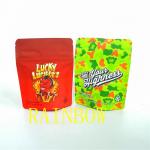 3.5g 7g Custom soft touch plastic mylar foil stand up zipper pouch weed seeds candies packaging bag with logos for sale