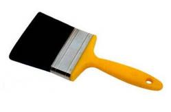 China Polyester Nylon Black Bristle Paint Brush With Long Bristles supplier