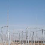 500KV Galvanized Steel Tubular Tower Pole For Substation Transmission Line for sale
