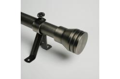 China Single Bracket Matte Black Chrome Plated Curtain Pole Ends supplier