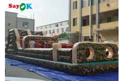 China Playground Inflatable Bouncer Full Challenge Adult Outdoor Obstacle Course supplier