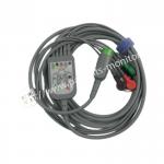 EDAN ECG Cable Reusable 5 Lead 12 Pin Defib Snap AHA 3.4M REF EC05DAS121 Compatible For EDAN ECG Monitor for sale