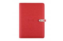 China PU Leather B5 Wireless Charging Notebooks With Magnetic Flap Multifunctional supplier