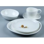 chip resistant 16 Pieces Plates Bowl Cup White Ceramic Dinnerware Sets for sale