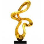Custom Abstract Resin Ribbon Sculpture Decorative Art Craft for sale