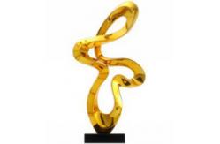 China Custom Abstract Resin Ribbon Sculpture Decorative Art Craft supplier