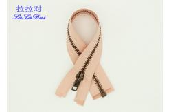 China Auto Lock Slider Two Way Separating Zipper , 24 Inch Separating Jacket Zipper supplier