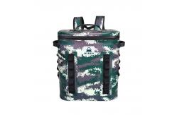 China Multifunctional Soft Picnic Cooler Bag , Camo Insulated Backpack Cooler For Fishing supplier
