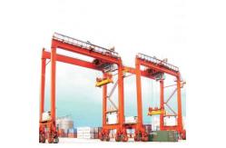 China 20ft / 40ft Container Lifting RTG Gantry Crane 40t 50t With Telescopic Spreader supplier