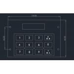 Industrial Usb Numeric Keypad With Display , Self Service Terminal Keyboard With Screen