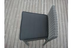 China Resin Wicker Bar Set With Cushion , Black Bar Table With Glass supplier