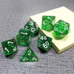 Sprite green crystal Resin Boarding Dice Set  dnd dice