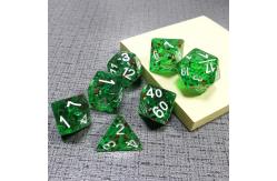 China Sprite green crystal Resin Boarding Dice Set  dnd dice supplier