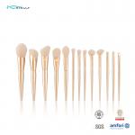 Wooden Handle 15pcs Makeup Blending Brush Handcrafted Synthetic Hair for sale