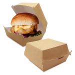 ISO9001 Certified Biodegradable Burger Boxes Custom-Printed Kraft Takeaway Containers with Free Design