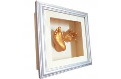 China Little Baby Memory Hand And Foot Casting Photo Frame With Painting supplier