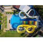 Hotel 6m Swimming Pool Water Slide Set Static Proof Fiberglass Customized Color for sale