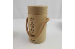 China Round Craft Paper Cylinder Packaging Recyclable Cardboard Tube Gift Box With Handle supplier