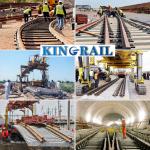 ASCE 75 Steel Track Rail Heavy Railway R260 or R320Cr hardness for sale