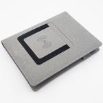 Multipurpose Folding Power Bank Notebook Folder 6 Rings Leather Material