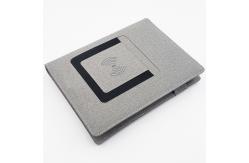 China Multipurpose Folding Power Bank Notebook Folder 6 Rings Leather Material supplier