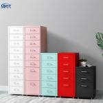Metal Corner Storage Cabinet 6 Drawer Mobile Steel Locker Cabinet for sale