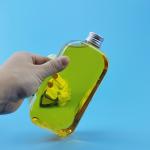 Oblate Square 156mm 400ml Plastic Beverage Cans For Cafe