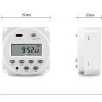 16A LCD Display Weekly Programmable Timer Switch Din Rail 12V 24V 220V