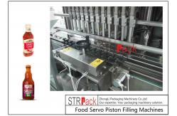 China Automatic Chili Sauce Piston Filling Machine PLC Controled 12 Nozzles 250ML supplier