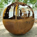 Steel Manual Ignition Fireplace Pit 6mm Or Customized Thickness for sale