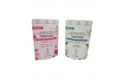 China Eco Friendly Compostable Kraft Pouch With Resealable Zipper For Cosmetic Powder Pack supplier