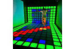 China Jumping Grid Game Super Grid Led Dance Floor Tile For Entertainment supplier