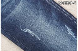 China GOTS Dark Blue Cotton Spandex Denim Fabric With Cross Hatch Slub 150 Width supplier