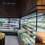 4 Layer Fruit Display Cooler , Laminated Wind Curtain Vegetable Display Refrigerator for sale