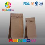 250g 500g 750g Coffee Bean Bag , CMYK Color Kraft Paper Bag With Valve for sale