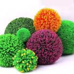 Backyard Boxwood Artificial Plant Balls , Artificial Hanging Flower Balls for sale
