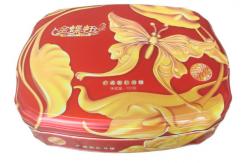 China 208g Biscuits Storage Tin Rectangular Cookies Tin Container supplier