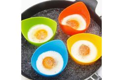 China 4 Pack Silicone Bulk Kitchen Supplies Egg Poacher For Microwave supplier