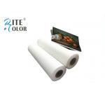 Glossy Inkjet Cotton Canvas Roll , 400gsm White Silky Digital Printing Canvas