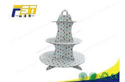 China Durable Cardboard Three Tier Cake Stand , Cardboard Cupcake Display Stands supplier