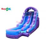 Giant Garden Games Water Inflatable Water Slide Purple Inflatable Double Slides for sale