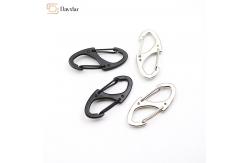 China Double Sided S Carabiner Clips Metal Accessories Slide Lock Snap Hooks supplier