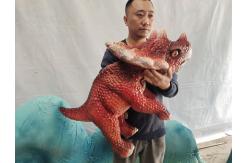 China Hand Control Baby Animatronic Dinosaur Triceratops Puppet for Sale supplier