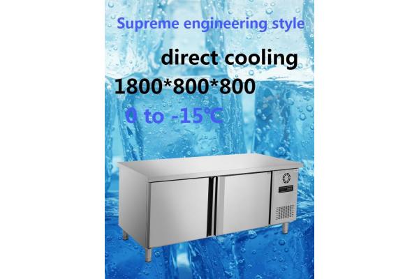 Mildew Proof Two Door Undercounter Freezer Environmental Friendly Easy Cleaning