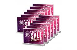 China Hospitals Odorless Tabletop Photo Frames T Shape Clear Acrylic Sign Holder supplier