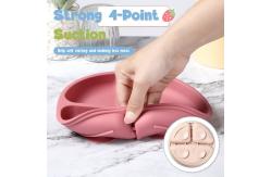 China Non Slip Practical Silicone Feeding Bib , Portable Silicone Childrens Plates supplier