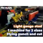 C Shaped Stud Profiles Roll Forming Line With Continuous Punching And Cutting for sale
