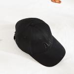 Blank Pattern Cotton Twill Embroidered Baseball Caps Black Color for sale