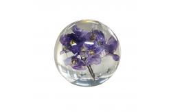 China 3D Crystal Paperweight Ball , Custom Paperweight With Flowers Inside supplier