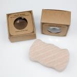Large Natural Baby Bamboo Charcoal Konjac Sponge Wave Shaped for sale